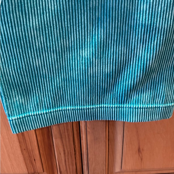 Zenana Ribbed Racerback Crop Tanks - Teal & Dusty Rose Duo - Picture 3 of 5